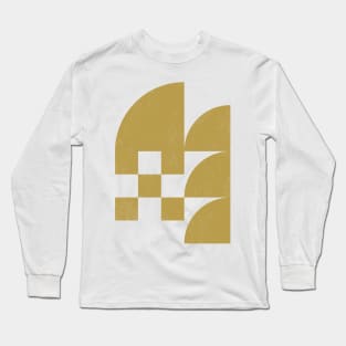 Geometrical Abstract Mid Century Modern Long Sleeve T-Shirt